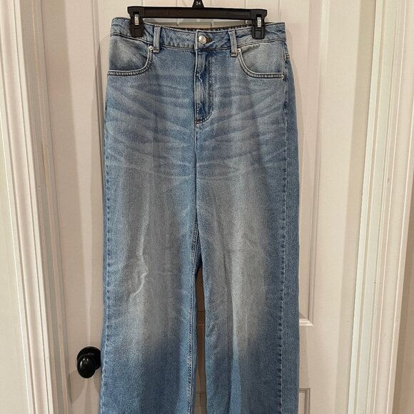 Gianni Bini Denim - Gianni Bini Mariposa Denim Wide Leg Medium wash Jeans Womens Size 28 NWOT